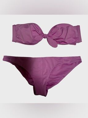 Zinke Lavender-Pink Bandeau Bikini Set